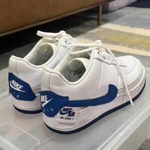 Nike Air Force 1 White and Navy Sneakers